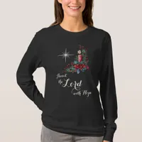 Advent Await the Lord with Hope Christmas Star T-Shirt