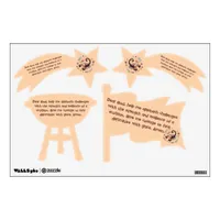 Kids Christian Prayer Woodland Scorpion on Peach | Wall Decal