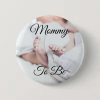 Mommy to be Cute Baby Feet Baby Shower button