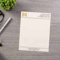 Beige cream business company logo letterhead