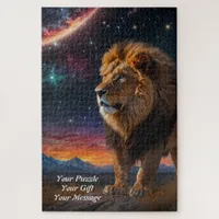 Lion Under a Starry Sky Jigsaw Puzzle