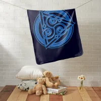 Azure Symphony: The Electric Triad Baby Blanket