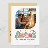 Jesus the Reason for the Season Christian Xmas Holiday Card
