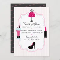 Glam Fashion Diva Birthday Party Invitation