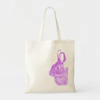 Simple Minimal Purple Easter Bunny  Tote Bag