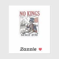 Retro No Kings Since 1776 Rejecting Kings Classic  Sticker