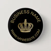 Black gold crown name website business button