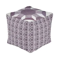 Ottoman (cube) - Purple Quilt Pattern