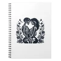 Till Death We – Skeleton Couple Gothic Design Clas Notebook