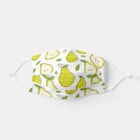 Cute Green Pear Fruit Adult Cloth Face Mask