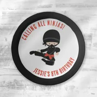 Calling all Ninjas! Kid's Birthday Party Paper Plates