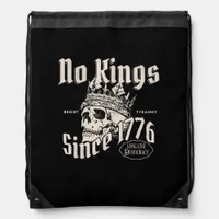 No Kings In America Since 1776 Freedom Spirit Look Drawstring Bag
