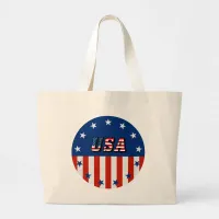 USA - American Flag and Stars in Circle Bag