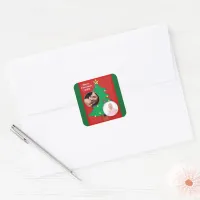 Christmas Tree with Your Photos Square Sticker