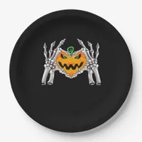 Skeleton Hand Heart Sign Bone Costume Unique Touch Paper Plates
