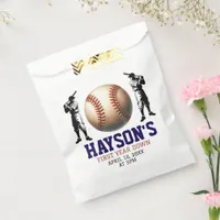 First Year Down Baseball 1st Birthday Party Favor Bag