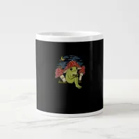 Frog Mushroom Hat Reading Book - Cottagecore Gobli Giant Coffee Mug