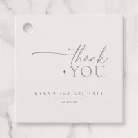 Chic Neutrals Wedding Thank You Powder ID1020 Favor Tags