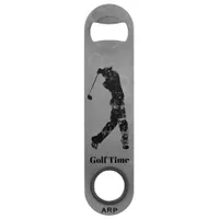 *~* Bartender Gray Marble Textured Golfer Bar Key