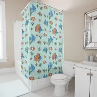 Cute Cartoon Fish Shower Curtain