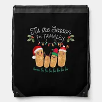Tis Season For Tamales Mexican Christmas Modern Drawstring Bag
