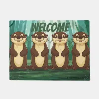 Cartoon Otters Doormat