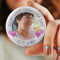 Gorgeous Grandma Day July 23 Personalized Button