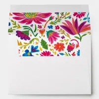 Vibrant Mexican Floral Fiesta Wedding Envelope