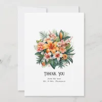 Watercolor Hawaii Destination Wedding Thank You Card