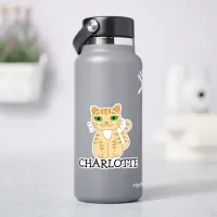 Personalized Orange Cat Name Label