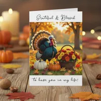 Grateful and Blessed | Happy Thanksgiving Card