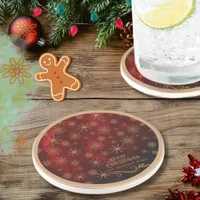 Elegant Pattern RED GOLD  Coaster