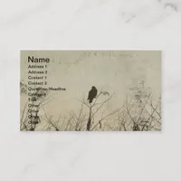 Hawk Love, Hawk in Tree Branches Digital Art Business Card