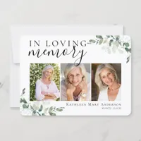 Eucalyptus Greenery Sympathy Funeral Thank You Card