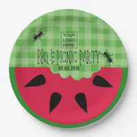 Summer BBQ Picnic Corporate Party Customizable Paper Plates