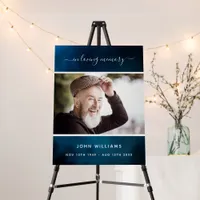 Funeral blue sky photo memorial welcome foam board