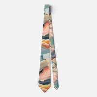 Cozy Autumn Colors Abstract Digital Art Neck Tie