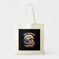No Kings In America Classic Retro Graphic Design Tote Bag