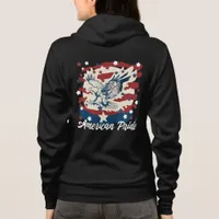 American Pride Vintage Eagle Denim Jacket Hoodie