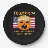 Make Halloween Great Again Trumpkin Paper Plates