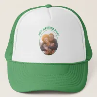 Green And White Just Married His And Hers Trucker Hat