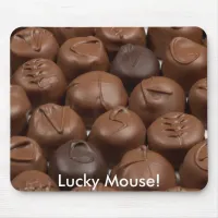 Lucky Mouse with Chocolate! Mouse Pad