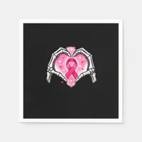 Skeleton Heart Ribbon Awareness Inspirational Desi Napkins
