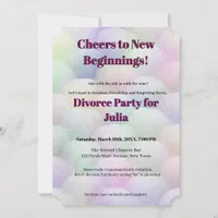 Funny Divorce Freedom Cheers to New Beginnings Invitation