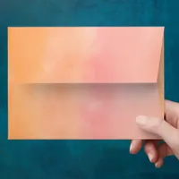 Apricot Peach Ombre Envelope