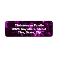 SnowflakesPurple Background Return Address Labels