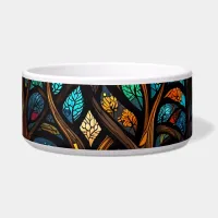 Colorful Mosaic Stained Glass Tree effect design Bowl