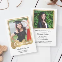 Modern Graduation Photo Invitation