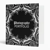 Tribal Goth Black+White Portfolio Album Binder