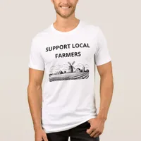 Support Local Farmers Arable Farm Windmill Farming Tri-Blend Shirt